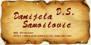 Danijela Samoilović vizit kartica